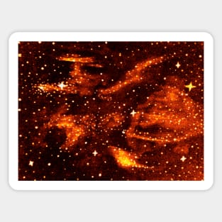 Simple Golden Brown Galaxy Sticker